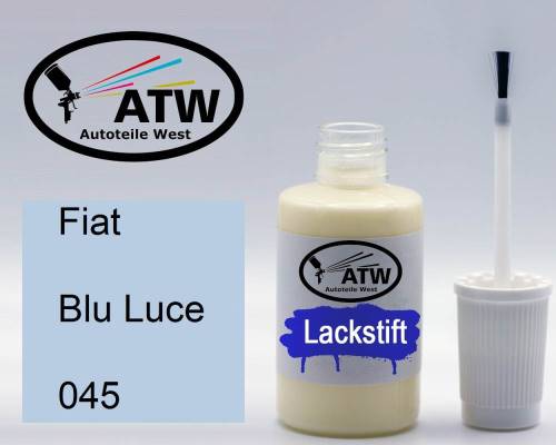 Fiat, Blu Luce, 045: 20ml Lackstift, von ATW Autoteile West.